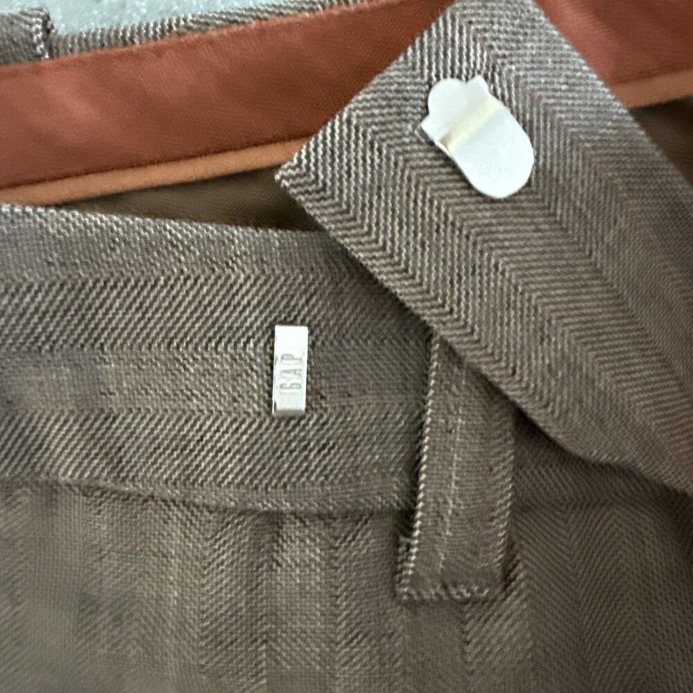 Y2K Gap Women’s Dress Pants Low Rise Plaid Office Size 6 Brown Straight Leg Chic - Picture 8 of 16